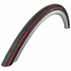 Pneumatiques Pour Cycles 700x25c Schwalbe LUGANO HS 471 Noir à Bande Rouge Tringle Rigide ETRTO 25-622